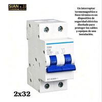 INTERRUPTOR TERMOMAGNETICO  2X32AMP 220V-415V MARCA CELUX