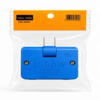 MULTIPLICADOR DE ENCHUFES 2500W 3 EN 1 10A-250V PACK X 5