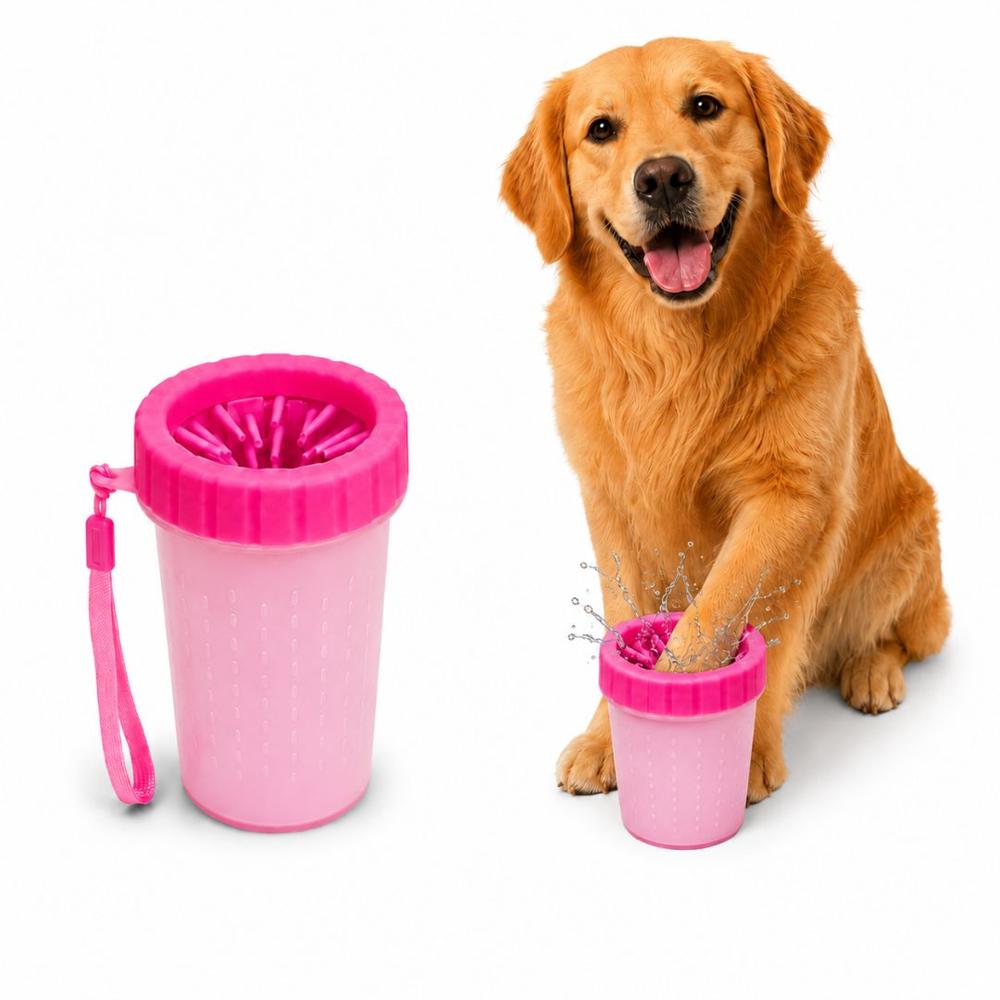 Lavador Limpiador Grande de Patas para Perros con Cerdas de Silicona Suave -  Rosado