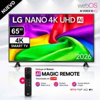 Televisor LG 65 Pulg Nano 4K UHD AI Smart TV 65NU800BPSB 2026