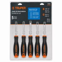 JUEGO DE DESARMADORES MANGO CONFORT GRIP TRUPER X 5 PZ