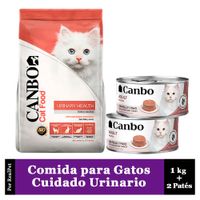 Comida para Gato Problemas Urinarios Canbo 1 kg + 2 Patés