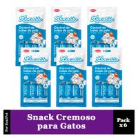Pack x6 Snack Cremoso Gato Bocatito Control Bola de Pelos