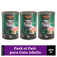 Pack x3 Paté Gato Leonardo Quality Selection Pato 400 gr
