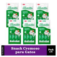 Pack x6 Snack Cremoso Gato Bocatito Cuidado Digestivo