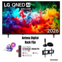 Televisor Smart TV LG 65'' QNED UHD 4K 65QNED65BSA Mini LED 2026 - Ant - Rack Fijo