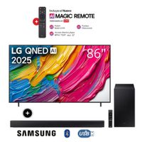 Televisor LG 86"" QNED Smart TV 4k ThinQ AI 86QNED80ASA  + Soundbar HW-B450F