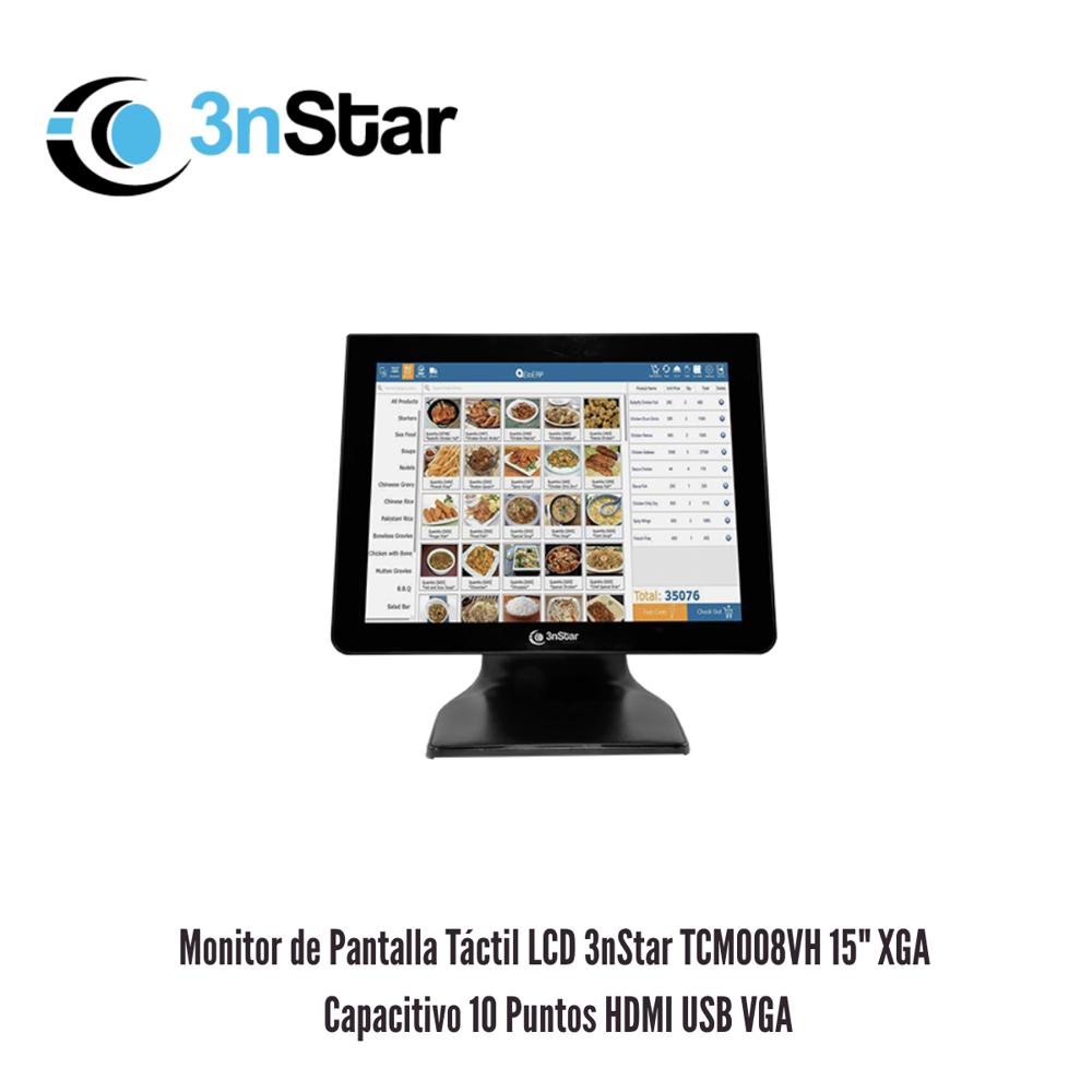MONITOR DE PANTALLA TACTIL LCD 3NSTAR TCM008 15 XGA HDMI USB VGA