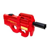 Pistola de agua electrica automatica P90 rojo