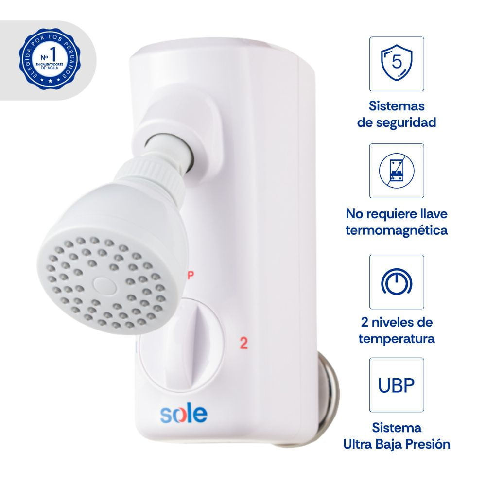 Rapiducha Eléctrica Sole Style 3000W Blanco