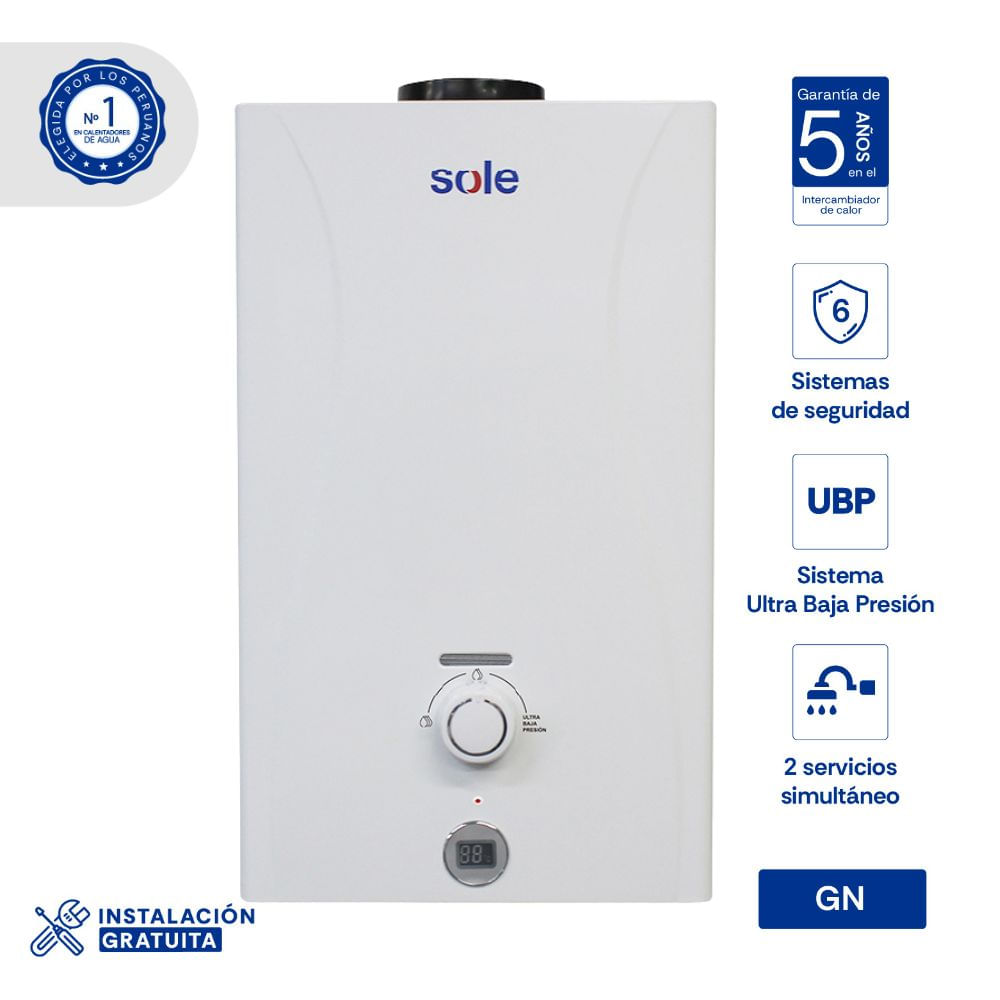 Terma a Gas Sole Control Total GN 10L + Accesorios