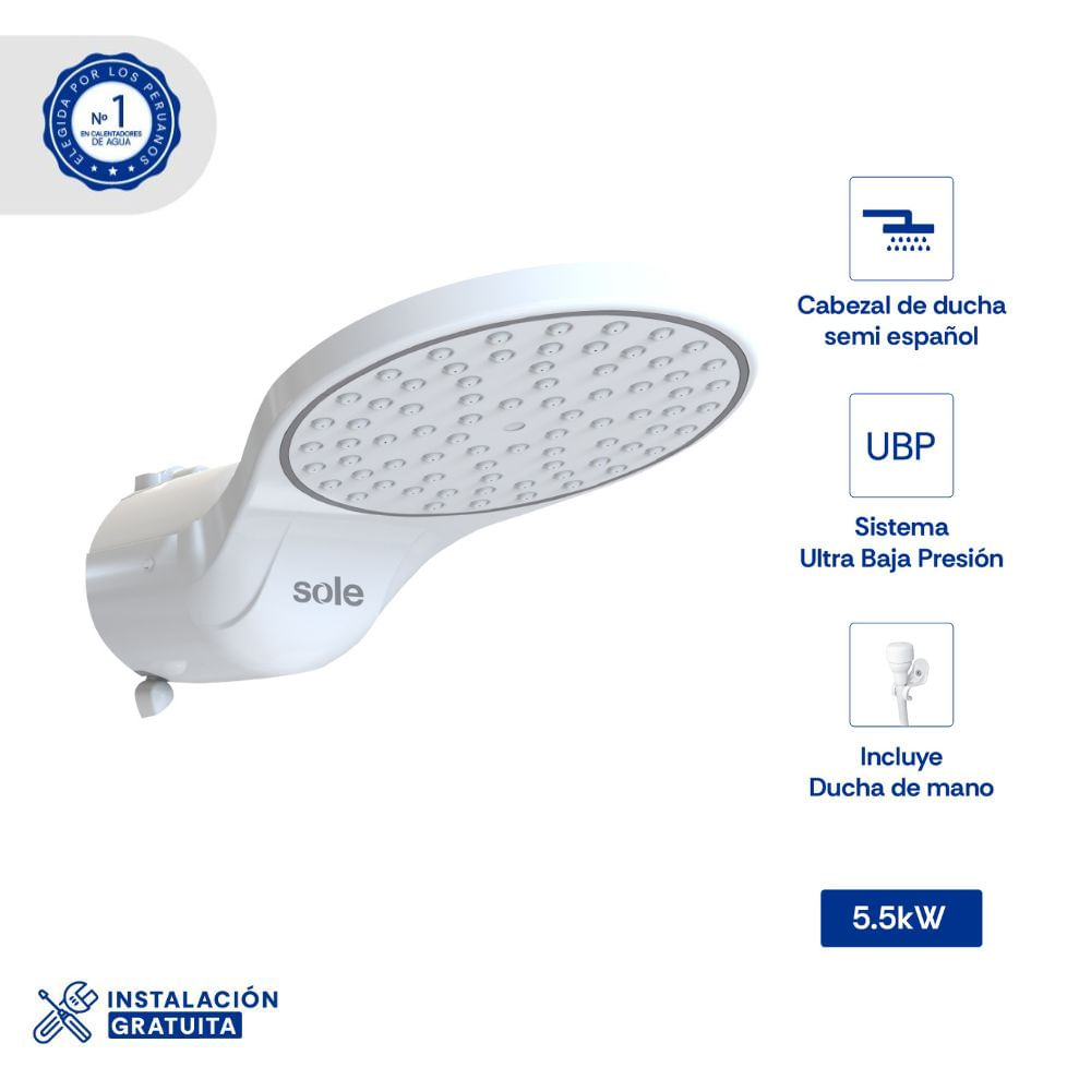 Ducha Eléctrica Maxiflow 5500W Sole