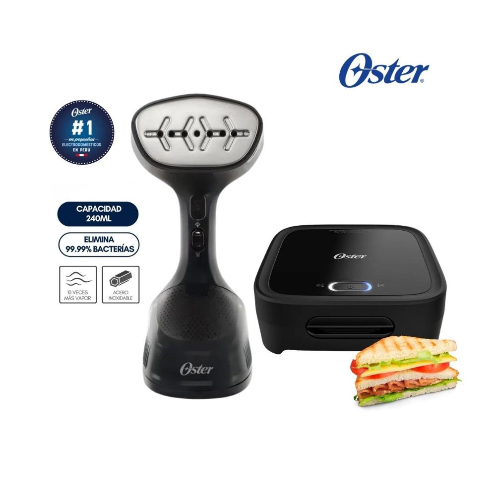 Combo Oster Vaporizador de ropa 240 ml GCSTES101- Sandwichera