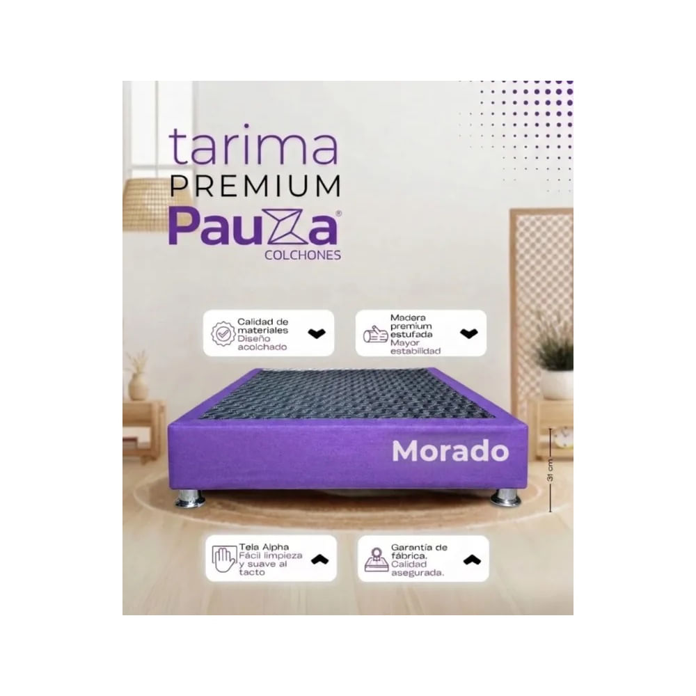 BASE BOX TARIMA PAUZA 1.5 PLZ MORADO