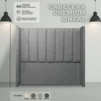 CABECERA PAUZA PREMIUM LINEAL 2 PLZ GRIS