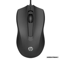 MOUSE ALAMBRICO HP 100 6VY96AA 1600 DPI  - NEGRO