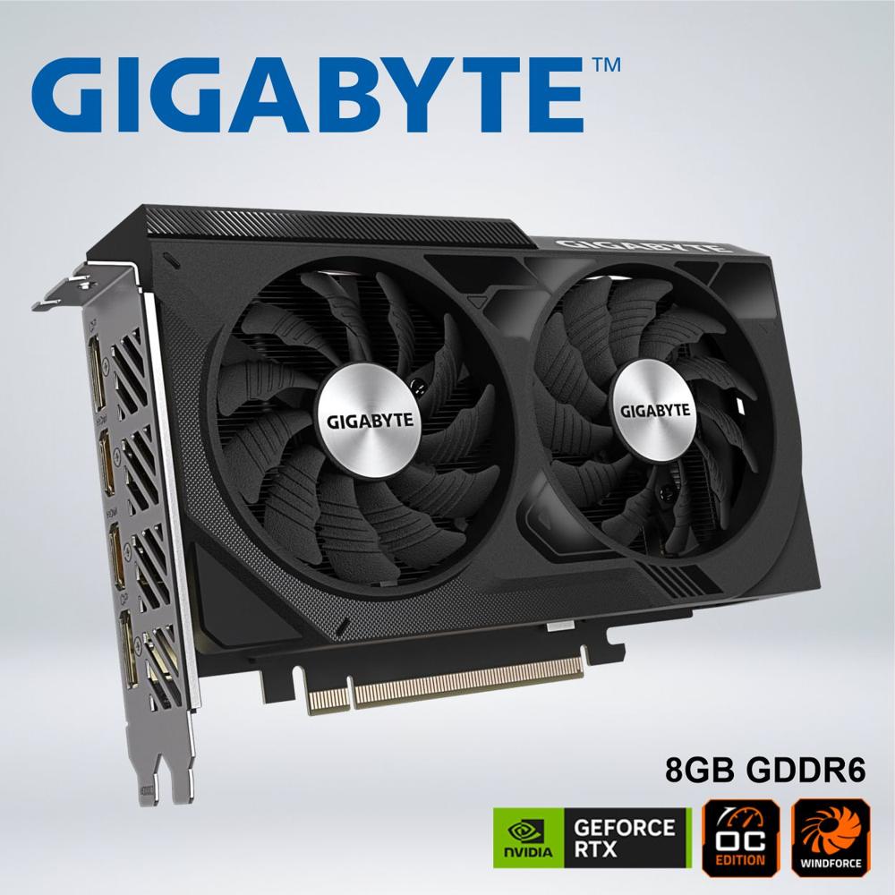 TARJETA GRÁFICA - GIGABYTE NVIDIA GEFORCE RTX 4060 WINDFORCE OC  - 8GB GDDR6 128-BIT
