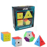 Divertido Set de 4 Cubos Magicos Rubik MoYu