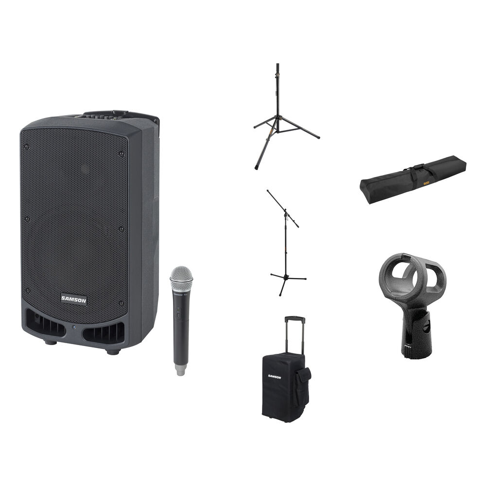 Samson Sistema PA Portátil Expedition XP310w con Bluetooth, Micrófono Inalámbrico y Sop
