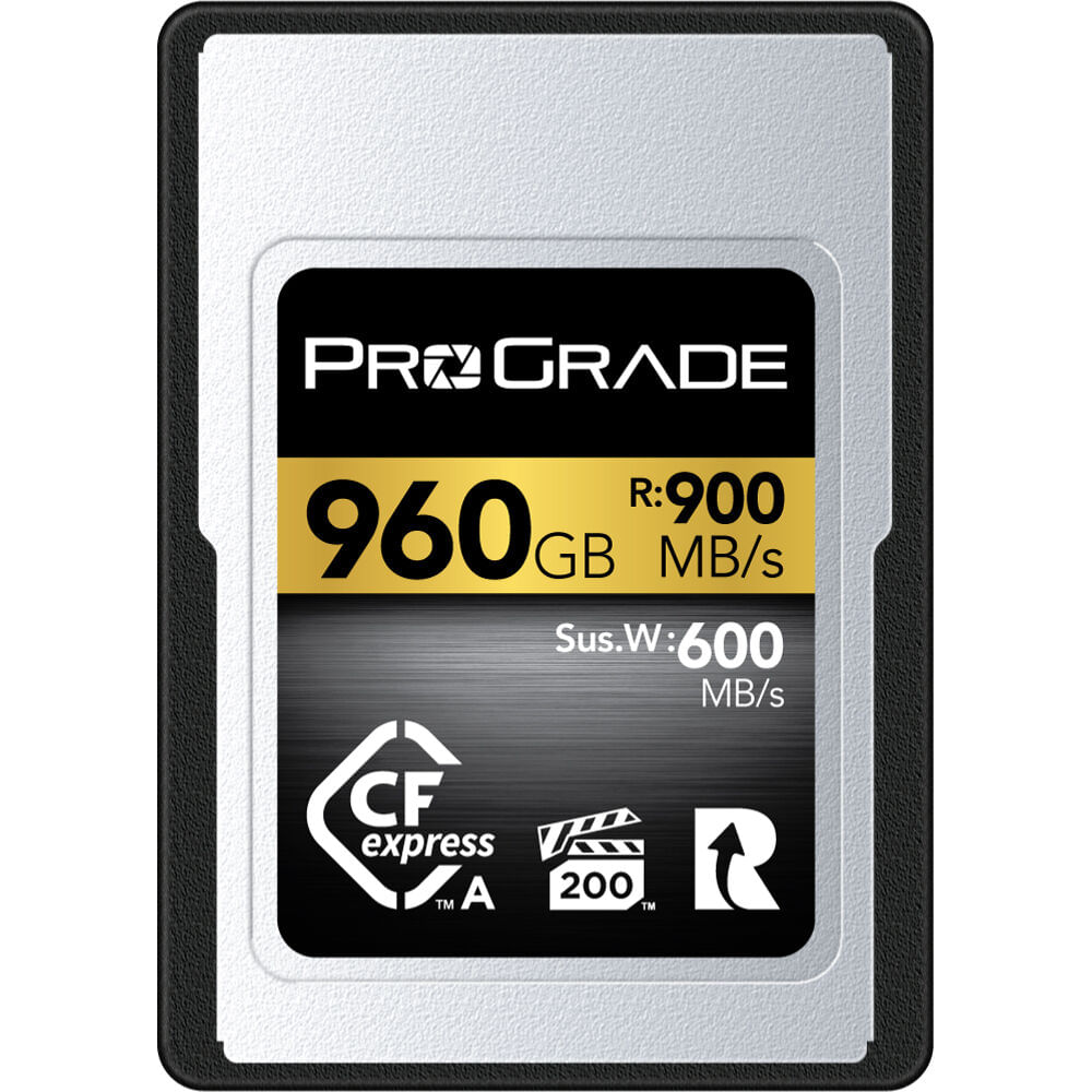 ProGrade Digital CFexpress 2.0 Type A Gold 960GB - Velocidades de lectura hasta 900 MB/s,