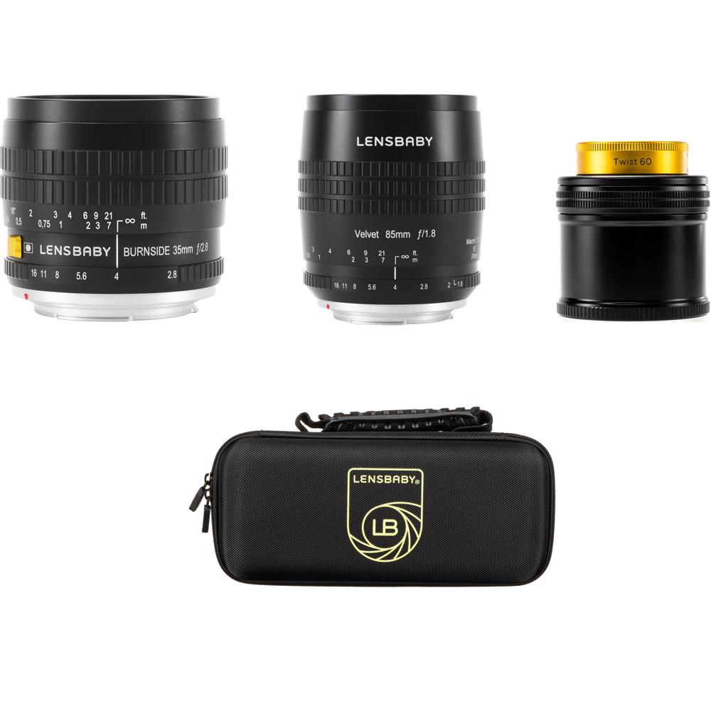 Lensbaby Pro Kit Micro Four Thirds Velvet 85mm f/1.8, Burnside 35mm f/2.8 y Twist 60mm f/2