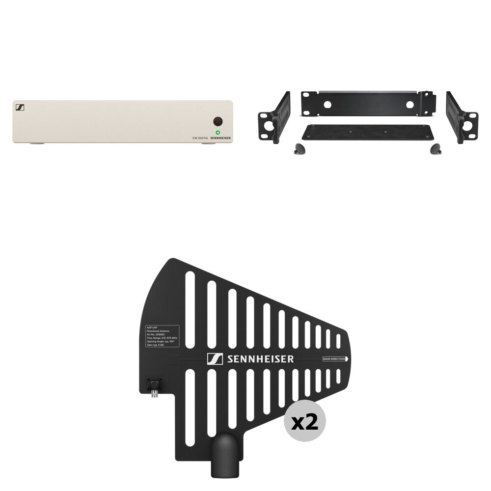 Sennheiser G4 EW-D ASA Splitter Activo 4 Vías con Antenas Pasivas y Kit de Montaje