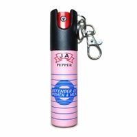 Gas Pimienta Llavero 20ml Compacto Con Seguro Portátil y Clip Metálico Rosa