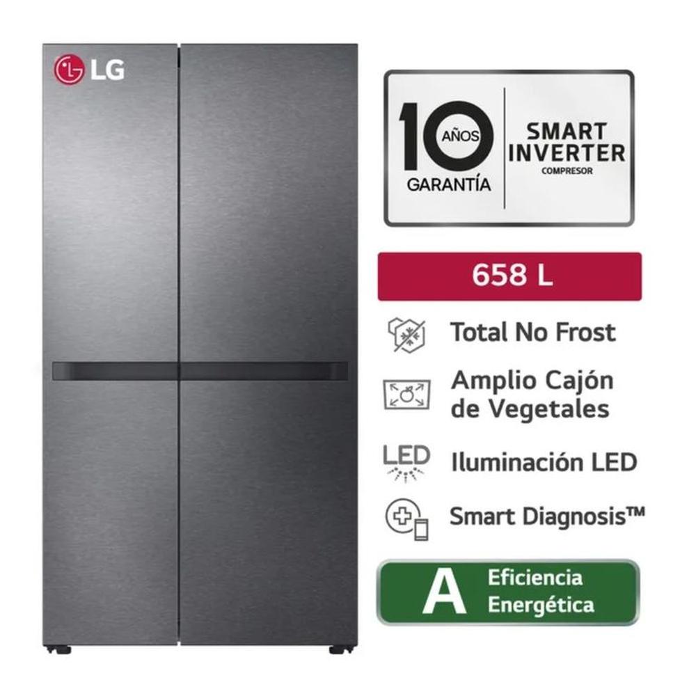 Refrigeradora LG Side By Side GS66BPM 658L Total No Frost - Negro Mate