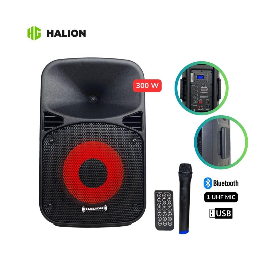 Parlante Bluetooth Halion RHA-8EB 300W PMPO micrófono UHF