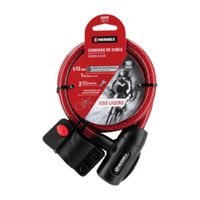 Candado de cable con llave 10 mm X 1.0 m HERMEX 43922