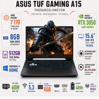 Laptop Asus Tuf Gaming A15 AMD Ryzen 7 170 RTX 3050 8Gb RAM 512  FA506NCQ-HN013W