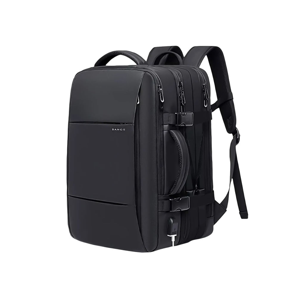Mochila Expandible Viajera Cabinera Compartimiento Laptop Negro