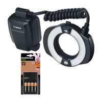 Flash Macro Canon MR-14EX II - Pilas Duracell