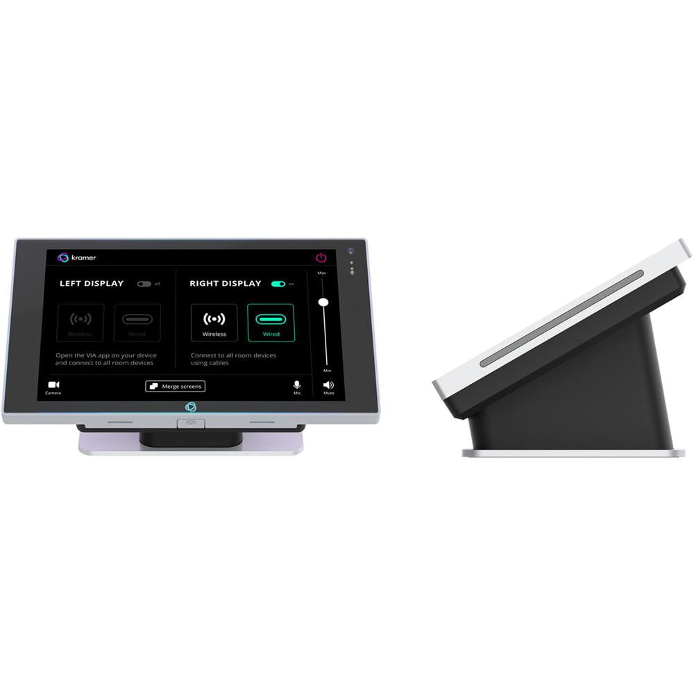 Kramer Monitor de Pared KT-208WM 8"" WXGA PoE con Pantalla Táctil IPS, Cámara y Micrófon