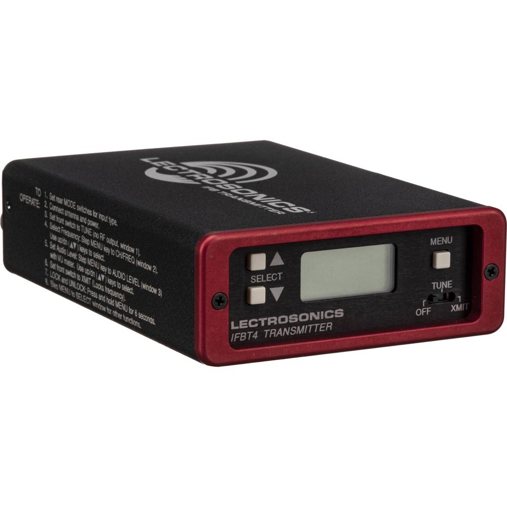 Lectrosonics Transmisor IFB IFBT4-VHF - Frecuencia Ágil (174.100 a 215.750 MHz) - 50mW, C