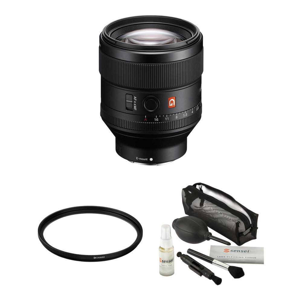 Sony Objetivo FE 85mm f/1.4 GM con Filtro UV 77mm - Montura E, Formato Full-Frame, Resiste