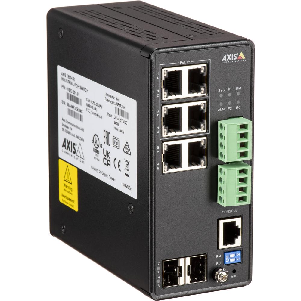 Axis T8504-R Switch Industrial PoE++ 4 Puertos Gigabit Gestionado