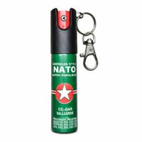 Gas Pimienta Llavero 20ml Compacto Con Seguro Portátil y Clip Metálico Verde
