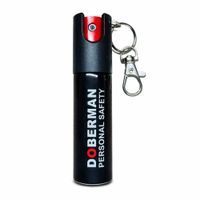 Gas Pimienta Llavero 20ml Compacto Con Seguro Portátil y Clip Metálico Negro