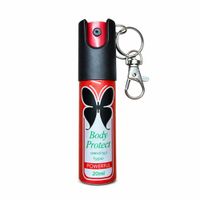Gas Pimienta Llavero 20ml Compacto Con Seguro Portátil y Clip Metálico Rojo