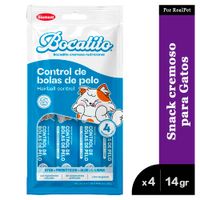 Snack Cremoso Gato Bocatito Control Bola de Pelo 4 tubos 56g
