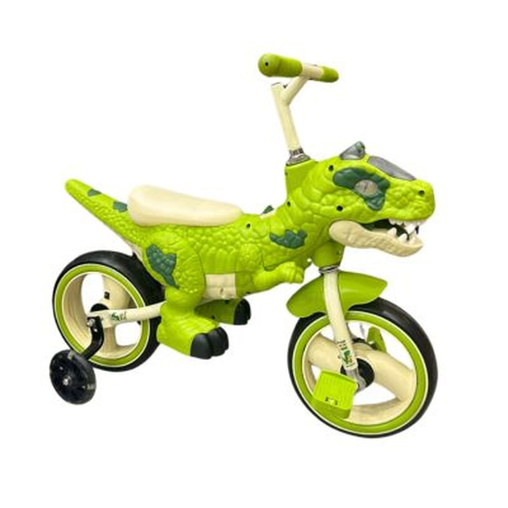 Bicicleta con Pedal Modelo Dinosaurio - Bicidino Verde