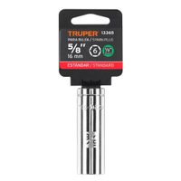 Dado largo para bujía de 5-8INCH 6 puntas cuadro de 1-2INCH Truper 13365