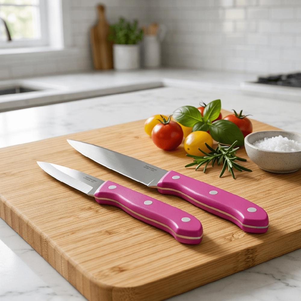 SET 2 CUCHILLO ROSA