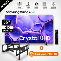 Televisor Samsung 55  Pulg. Crystal 4K UHD UN55U8000FGXPE Smart TV Modelo Nuevo - Rack Móvil
