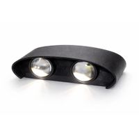 APLIQUE LED 4W MODELO 2 OJOS X LADO NEGRO - 6500K