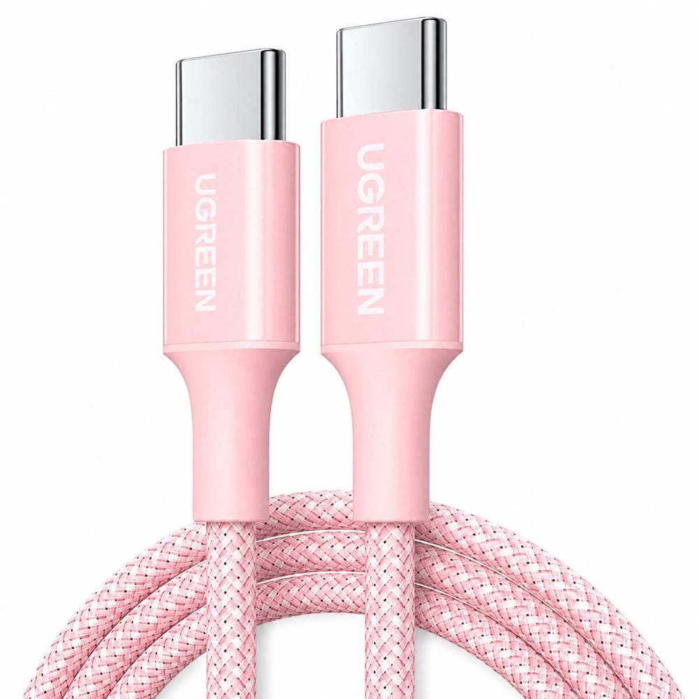 Cable Ugreen USB-C a USB-C PD 100W Carga Rápida 1 M Rosado L509