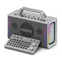 Parlante Karaoke Portátil Vidvie XL-SP924 200W Negro con 2 Micrófonos