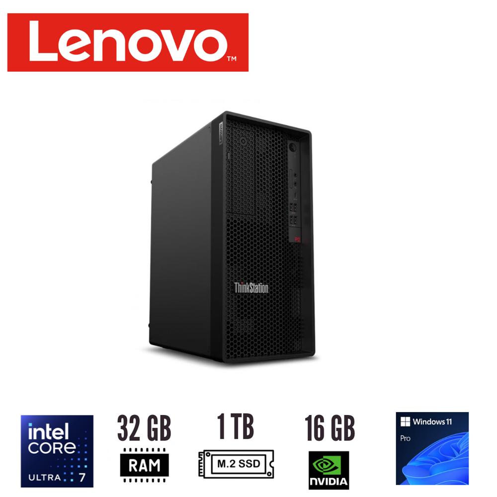 THINKSTATION P2 TOWER GEN 2 CORE ULTRA 7 265K 32GB DDR5 RTX 2000 ADA 16GB 1TB SSD WIN11