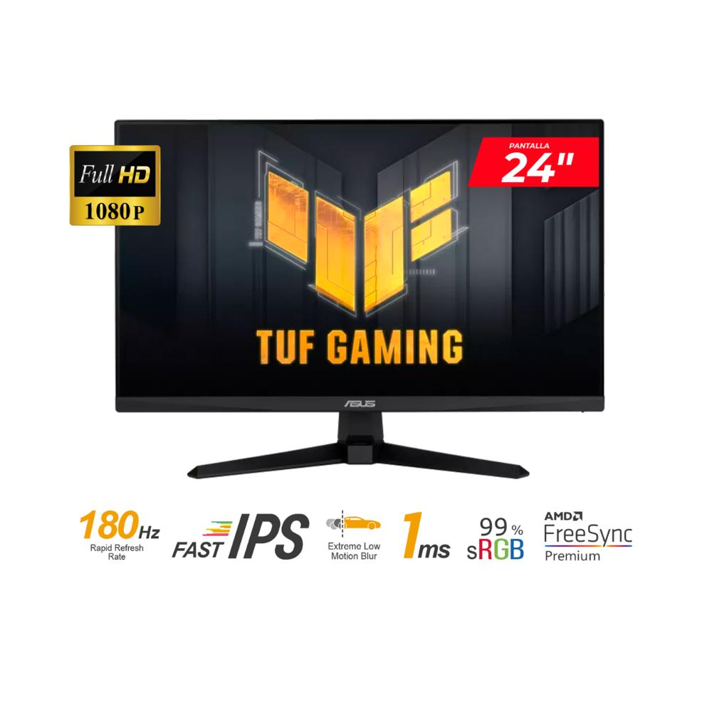 MONITOR ASUS TUF GAMING VG249Q3A 24  IPS FHD 180HZ 1 MS FREESYNC PARLANTES